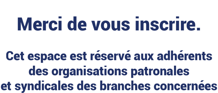 Merci de vous inscrire.
