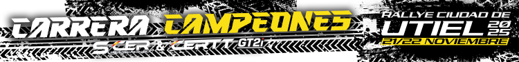 Carrera de Campeones SCER y CERTT GT2i | Rallye de Utiel | Página Oficial | Carrera de Campeones SCER y CERTT GT2i | Rallye de Utiel | Página Oficial |