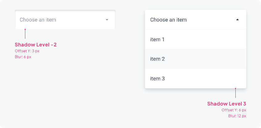 Mix levels of Inner & Drop shadow according dropdown state