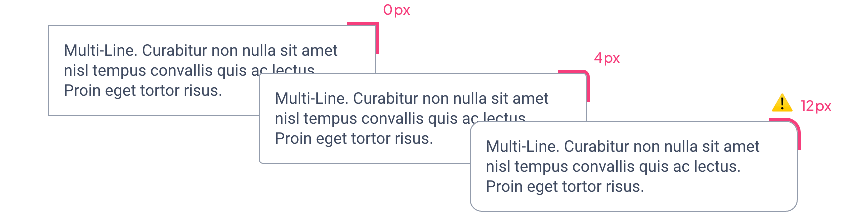 Shape on multi-line text field