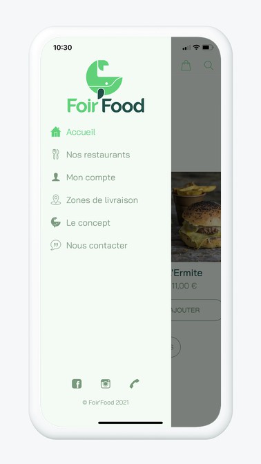 Construtor de apps de entrega de comida