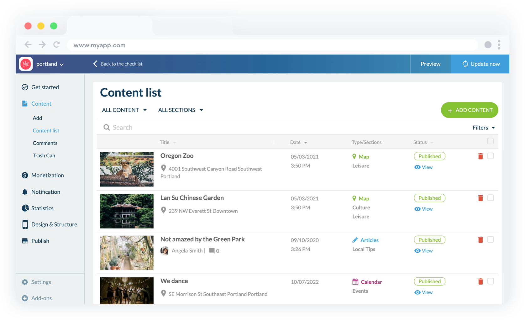 Create a travel guide app for Tourism Travel app builder
