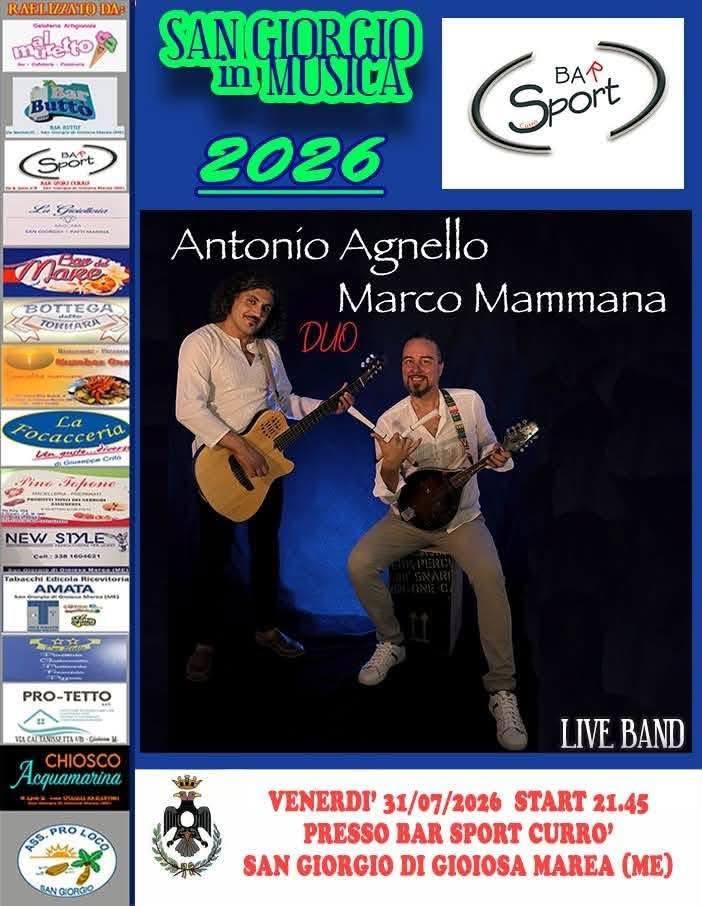 🎶 SAN GIORGIO IN MUSICA 2026 🎶 L’estate a San Giorgio di Gioiosa Marea si accende con un ricco calendario di eventi, m...