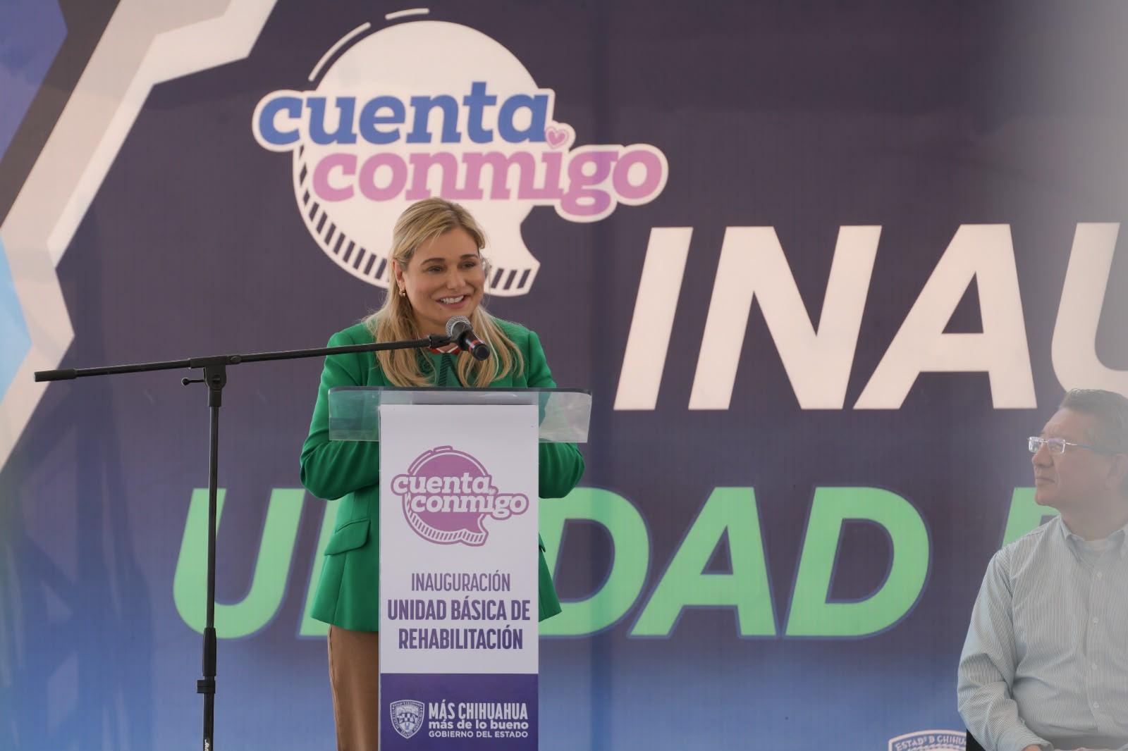 Maru Campos le cumple a Juárez con Unidad Básica de Rehabilitación