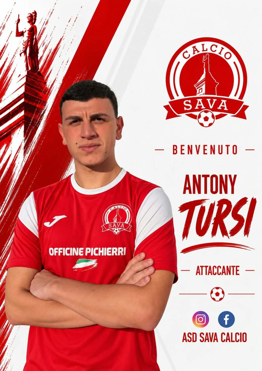 Promozione, Sava: Antony Tursi nuovo rinforzo per l’attacco
