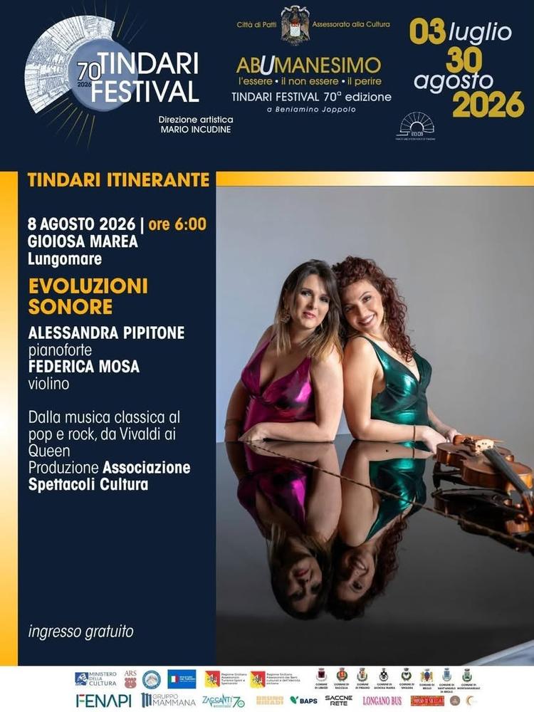 🌅 Domani all’alba lasciati emozionare dalla musica! Nell’ambito delle manifestazioni del Tindari Festival 2026