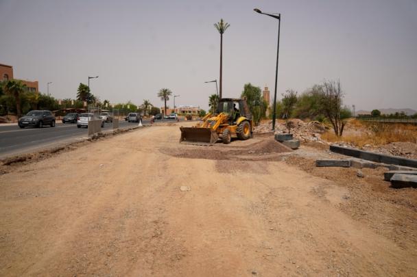 انطلاق أشغال تهيئة وتوسيع شارع الحبيب الفرقاني بمراكش + صور