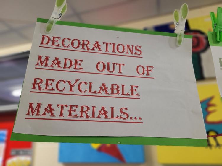 Christmas decorations from recyclable materials