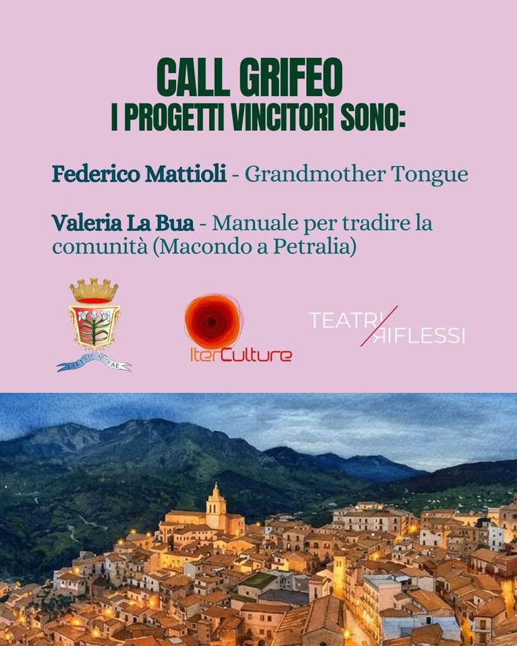 ✨ Durante Teatri Riflessi Festival abbiamo annunciato i progetti vincitori della call GRIFEO – il bando di residenza art...