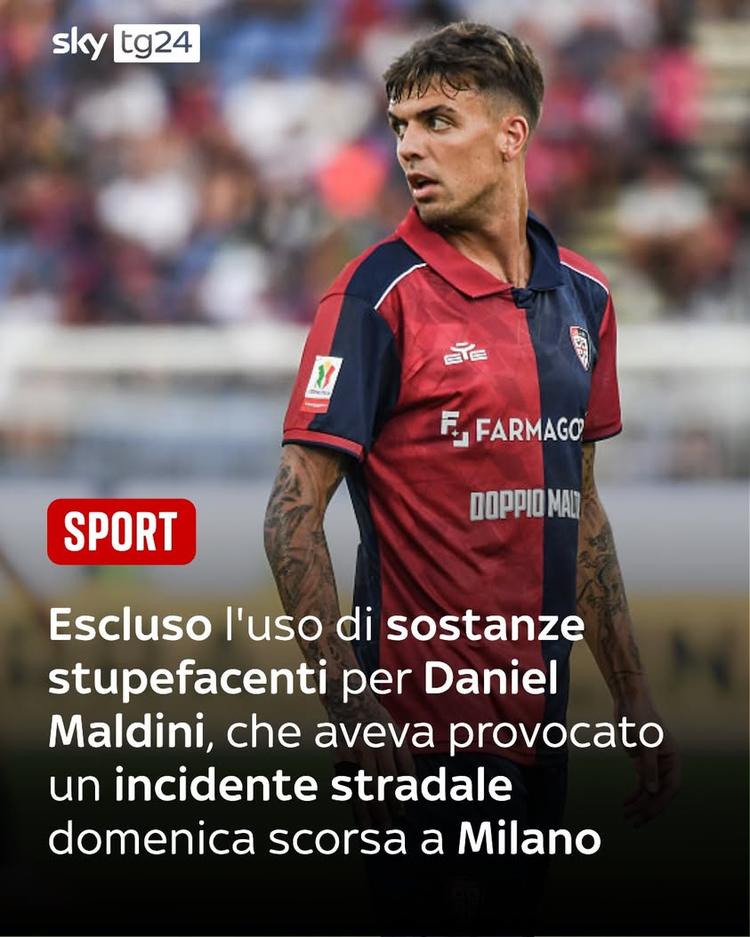 Daniel Maldini è risultato negativo alle sostanze stupefacenti. Il test tossicologico effettuato al Niguarda di Milano h...