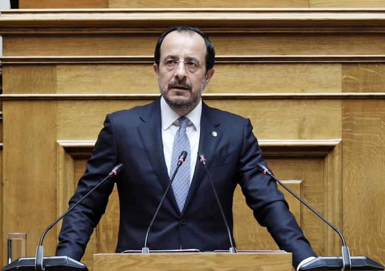 Cyprus President Addresses Greek Parliament for First Time in 16 Years