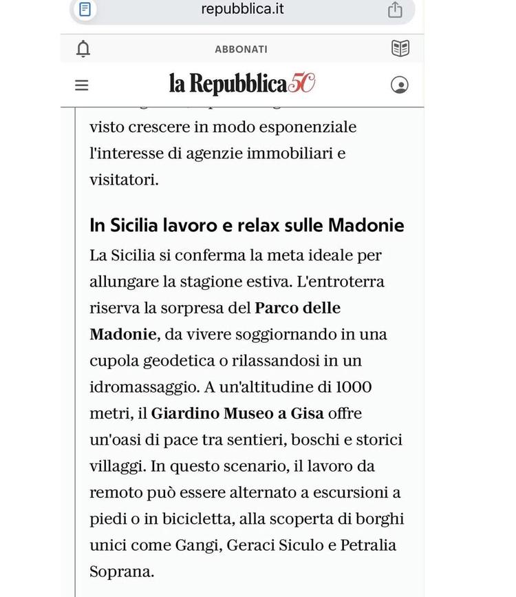 Siamo lieti di condividere l’articolo di Repubblica Viaggi dedicato a una nuova attività imprenditoriale nata nel nostro...