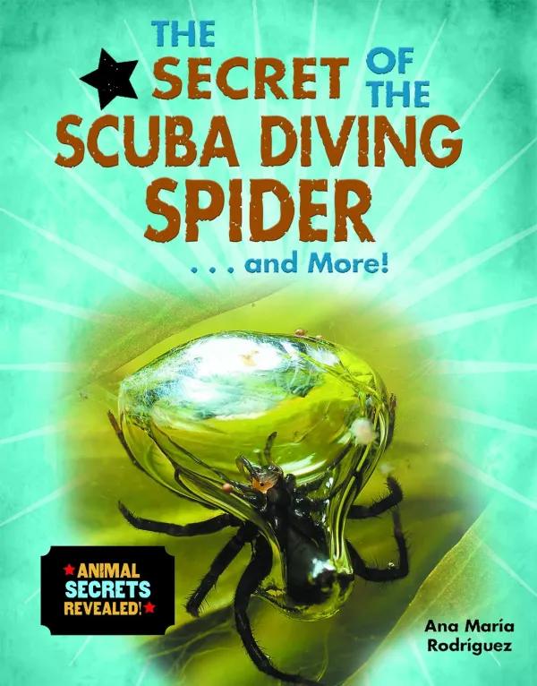 Book cover -  spider holding a big bubble in front of it.
