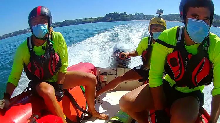 Simulacro de rescate do Servizo de salvamento e socorrismo de Oleiros
