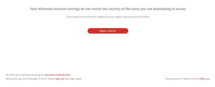 a screenshot of the nintendo website