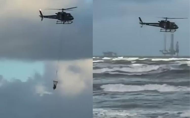 Homem é resgatado em alto-mar durante prática de kitesurf em Aracaju
