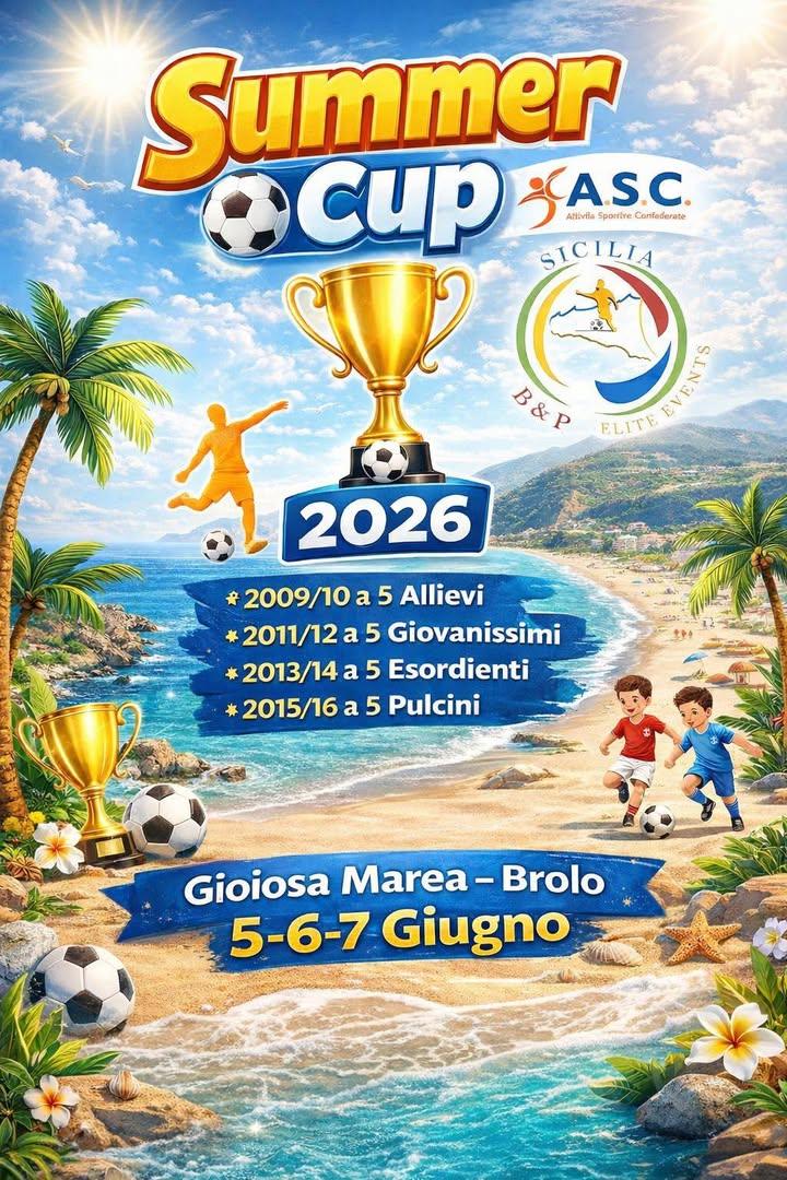 ⚽️☀️ Gioiosa Marea si accende di sport! ☀️⚽️ Arriva il Summer Cup 2026, il grande appuntamento dedicato al calcio giovan...