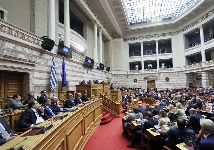 President of the Republic of Cyprus addressing the Greek Parliament
