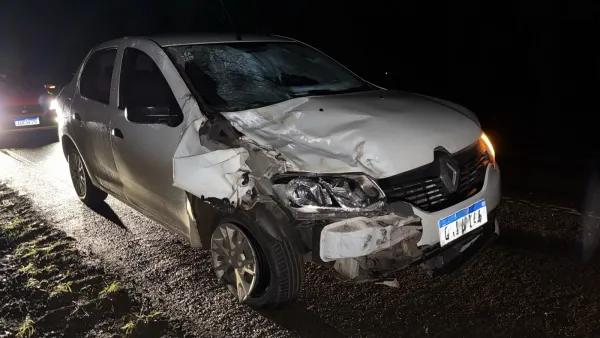 Acidente na BR 158 em Cruz Alta envolve carro e &nbsp;cavalo