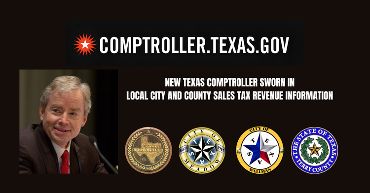 Huffines Takes Over as Texas Comptroller, Pushes Property Tax Relief as Local Sales Tax Revenues Rise