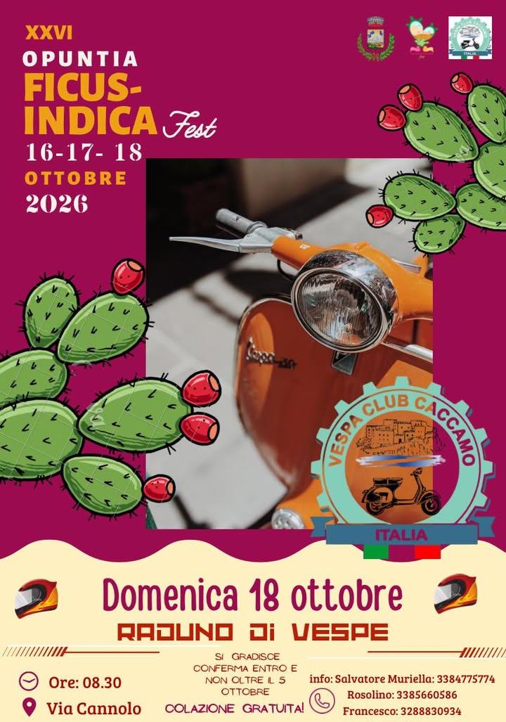 🛵 XXVI OPUNTIA FICUS- INDICA FEST 2026 🌵 In occasione della XXVI edizione dell’Opuntia Ficus-Indica Fest, Roccapalumba...