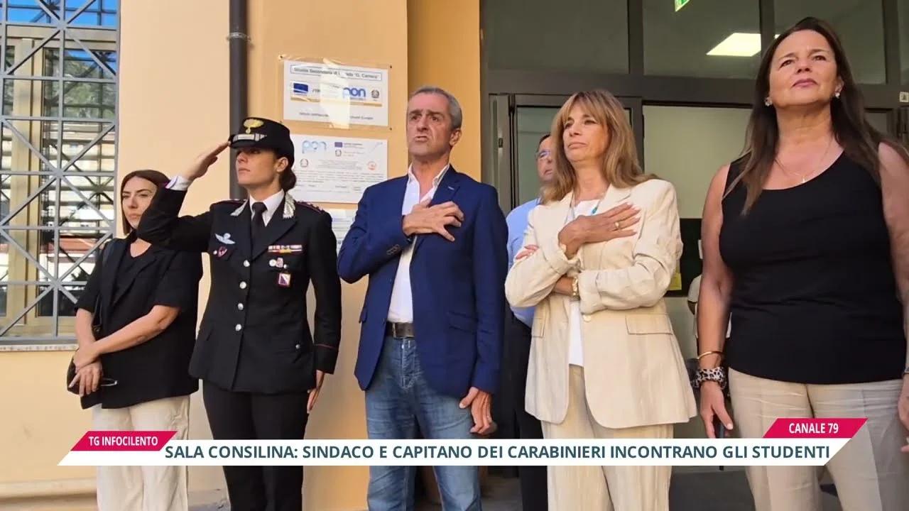 Sala Consilina: Sindaco e Carabinieri incontrano gli studenti il primo giorno di scuola