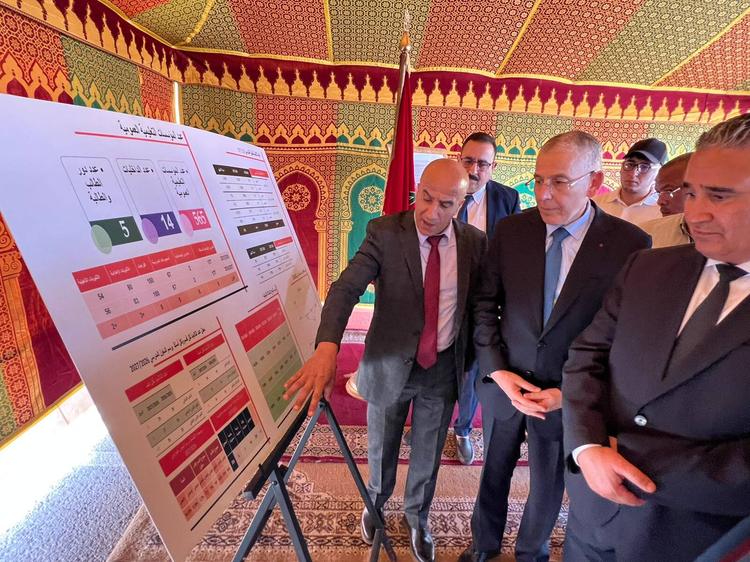 والي جهة مراكش آسفي يعطي انطلاقة إنجاز الثانوية التأهيلية التكافؤ بالمحاميد الجنوبي
