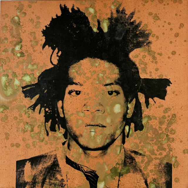Retrato de jean Michel Basquiat por Andy Warhol