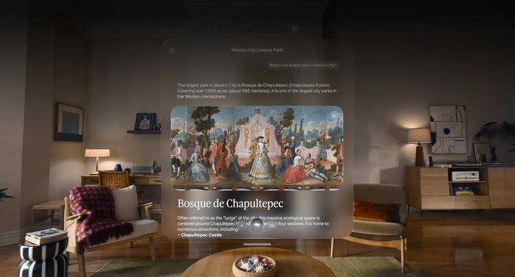 the new siri ai experience in vision pro