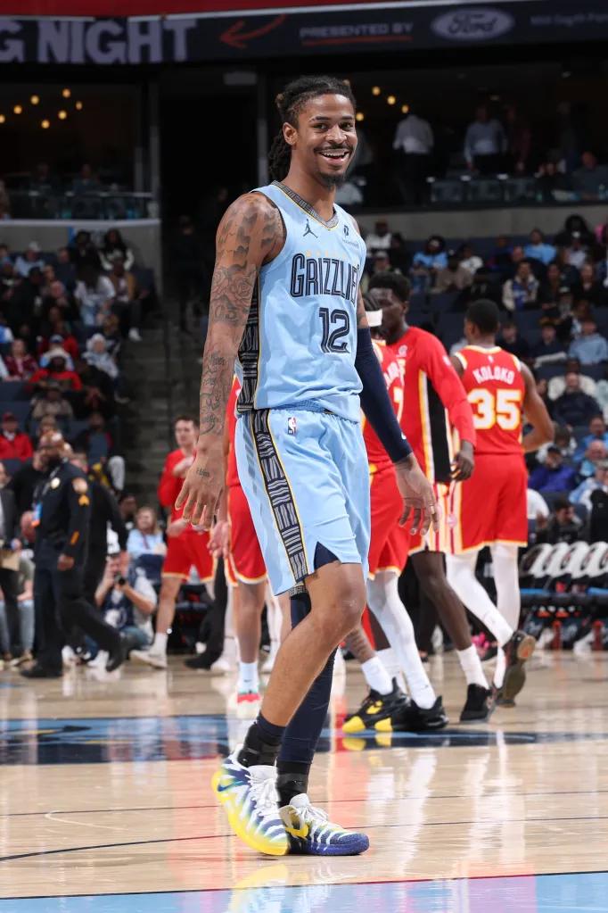 Memphis Grizzlies guard Ja Morant wearing the Nike Ja 3 