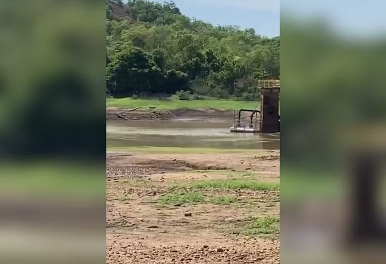 Nível baixo de reservatório compromete abastecimento de água no interior do TO; VÍDEO