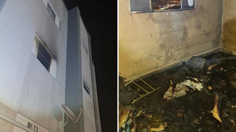 Homem é salvo de incêndio em apartamento ao pular nas costas de GCM em Piedade