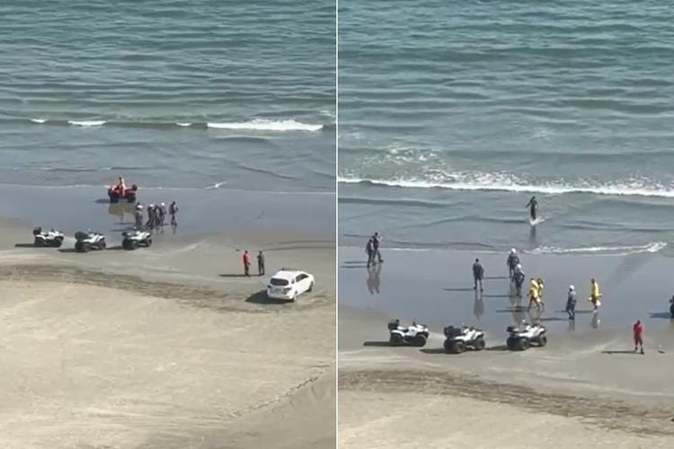 Criminoso 'dedurado' por rastreador de celular furtado é encontrado na praia e preso após fuga frustrada pelo mar; VÍDEO