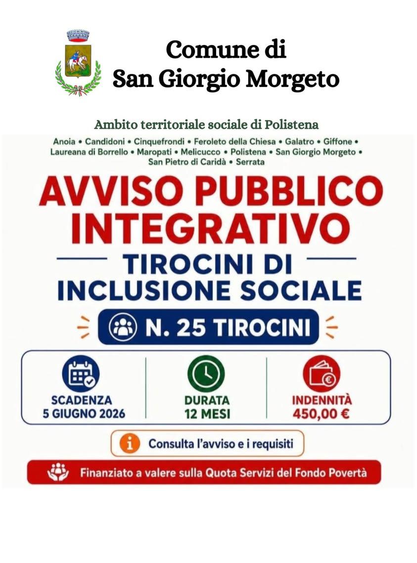 Per eventuali chiarimenti rivolgersi alle nostre assistenti sociali presenti presso gli uffici comunali!