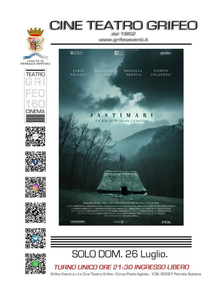 ✨CINEMA D'ESTATE✨ 🗓 26 LUGLIO 2026 DOMENICA  🕤 ore 21.30 📍 CineTeatro Grifeo di Petralia Sottana ... 📽️ Proiezione F...