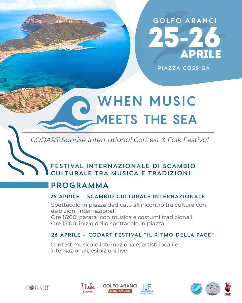 𝐖𝐇𝐄𝐍 𝐌𝐔𝐒𝐈𝐂 𝐌𝐄𝐄𝐓𝐒 𝐓𝐇𝐄 𝐒𝐄𝐀 🎶 Golfo Aranci – Piazza Cossiga 25 e 26 Aprile Il Comune di Golfo Aranci è...