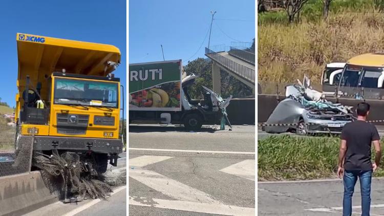 Queda de passarela na Fernão Dias: carreta com caminhão atingiu passarela, que desabou sobre carro e matou casal; veja como foi