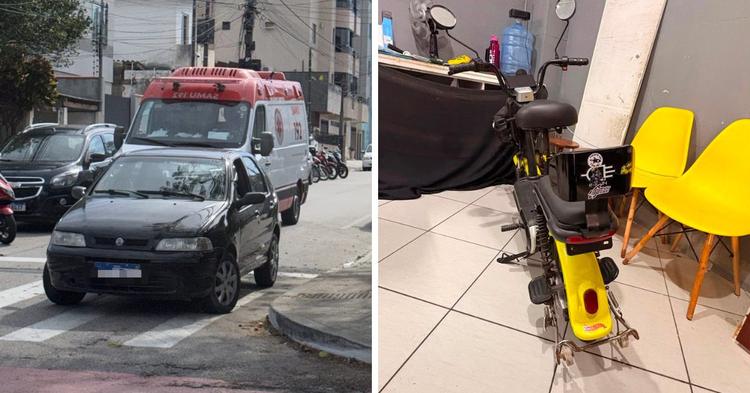 Colisão entre autopropelido e carro deixa homem ferido em Balneário Camboriú