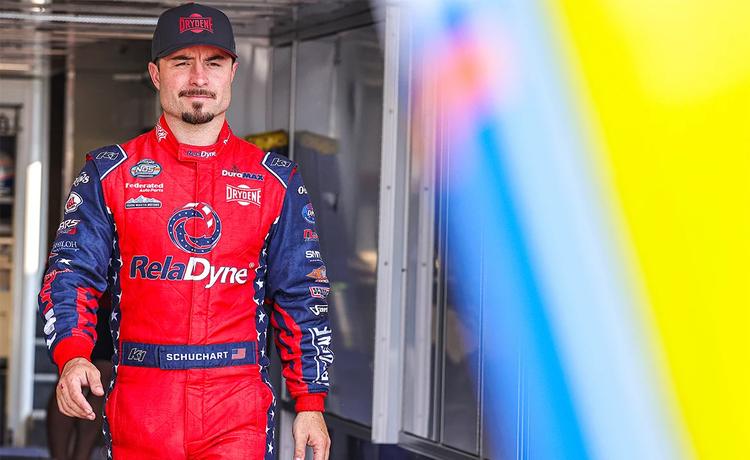Logan Schuchart in his fire suit