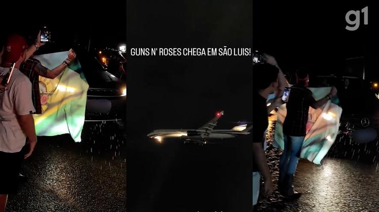 Guns N’ Roses desembarca em São Luís e chegada da banda mobiliza fãs em aeroporto