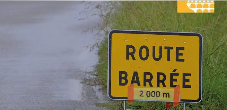Gard : fortes précipitations, une route toujours fermée, une autre partiellement inondée