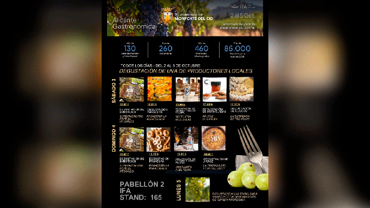 Monforte del Cid lleva a Alicante Gastronómica el sabor de sus productores locales