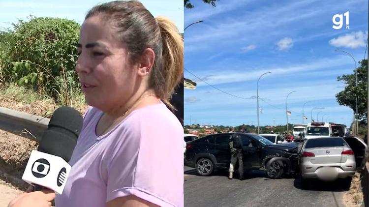 ‘Toda me tremendo’, empresária descreve como quase foi atingida por motorista que bateu em 4 veículos sobre ponte no PI