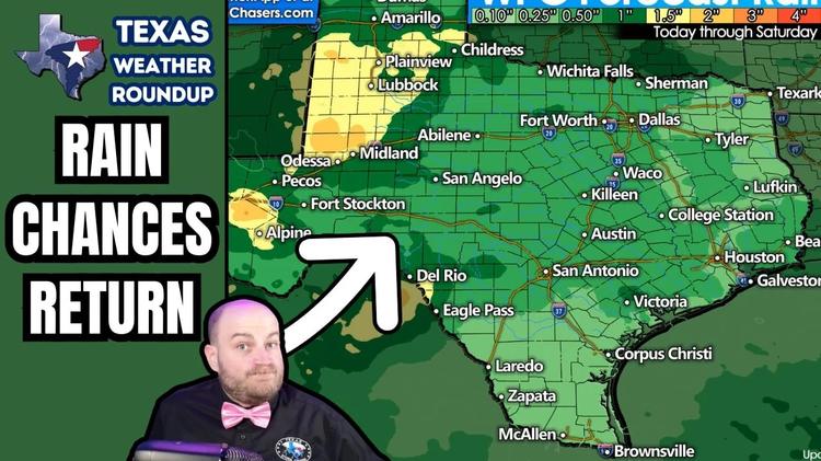 Texas Rain Chances Return This Week With Pop-Up Storms and Localized Flooding Risk