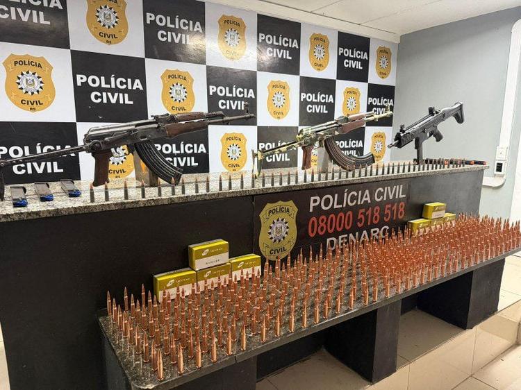 Polícia Civil apreende fuzis e centenas de munições em Porto Alegre
