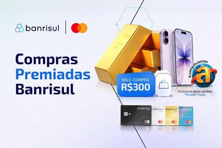 Banrisul lança promoção com mais de R$ 400 mil em prêmios para clientes dos cartões Mastercard