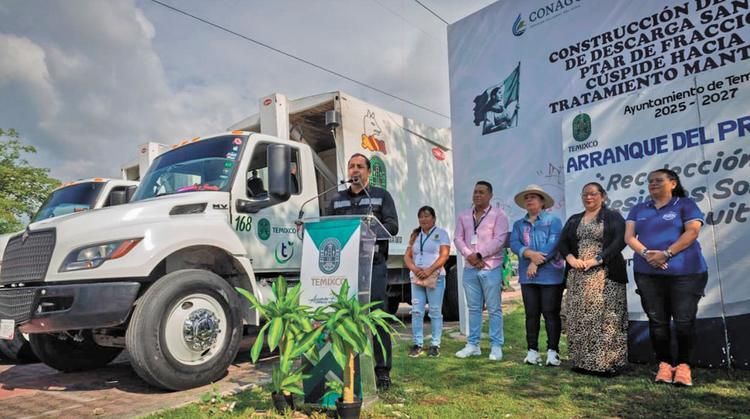 Israel Piña inicia recolección gratuita de basura en conjuntos habitacionales de Temixco