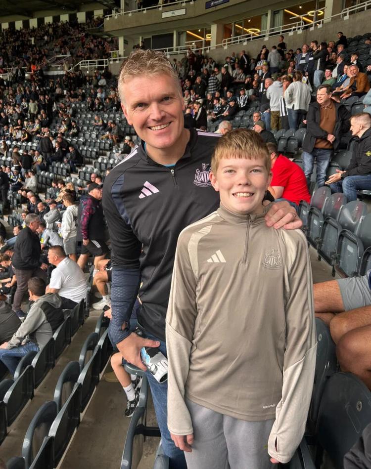 Jamie and Blake Smith St James' Park Newacstle United