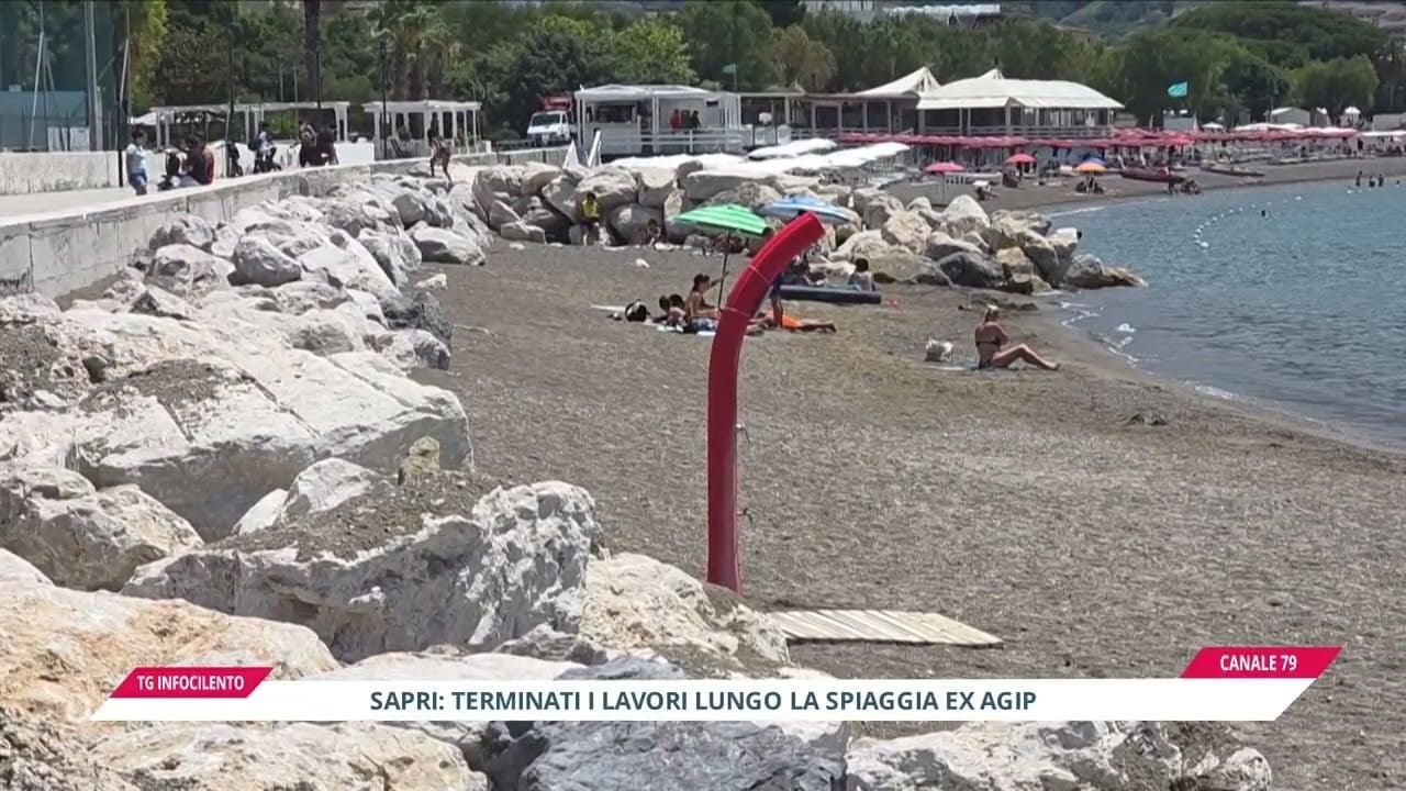 Sapri, la spiaggia dell’area ex Agip torna fruibile: terminati i lavori di messa in sicurezza