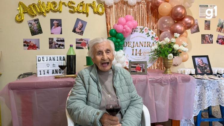 Gaúcha completa 114 anos lúcida, saudável e fã de vinho com gemada (e já perdeu as contas de quantos tataranetos tem)